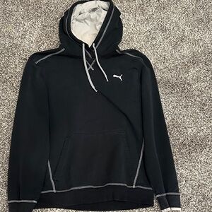 Puma Women's Black and Gray Hoodie